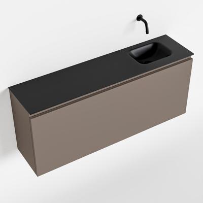 MONDIAZ OLAN 120cm toiletmeubel smoke. LEX wastafel urban rechts geen kraangat MONDIAZ OLAN 120cm toiletmeubel smoke. LEX wastafel urban rechts geen kraangat