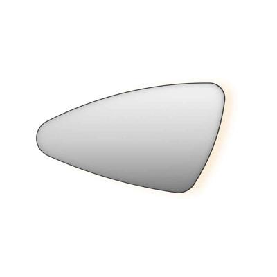 Spiegel Organisch INK SP23 120x70 cm Met Verlichting en Spiegelverwarming Links Mat Zwart