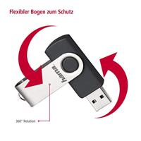 Hama Rotate USB-stick 16 GB Zwart 94175 USB-A 2.0 - thumbnail