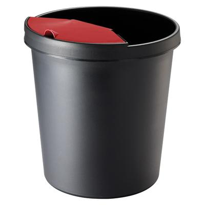 Helit the german H6105895 Prullenbak 18 l (Ø x h) 31.5 cm x 33.5 cm Polypropyleen Zwart 1 stuk(s)