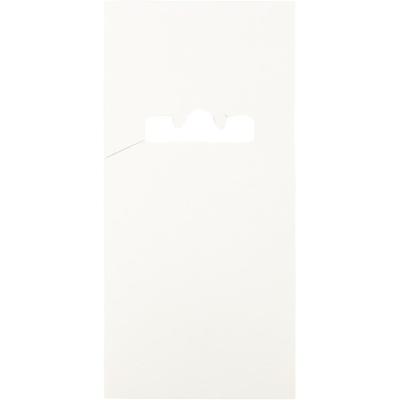 Kaart voor dubbele haken, L: 123 mm, B: 58 mm, wit, 200 stuk/ 1 doos