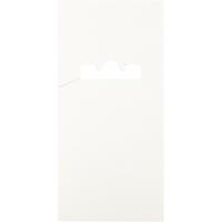 Kaart voor dubbele haken, L: 123 mm, B: 58 mm, wit, 200 stuk/ 1 doos - thumbnail