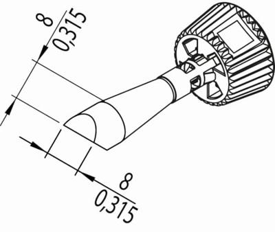 Ersa 0142CDLF80A/SB Soldeerpunt Beitelvorm Grootte soldeerpunt 8 mm Inhoud: 1 stuk(s)