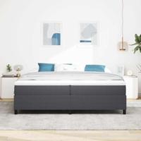 Boxspring bed Donkergrijs 200 x 200 cm Katoenen stof - thumbnail