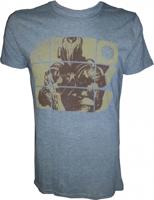 Destiny Grey Melange Yellow Print T-Shirt - thumbnail