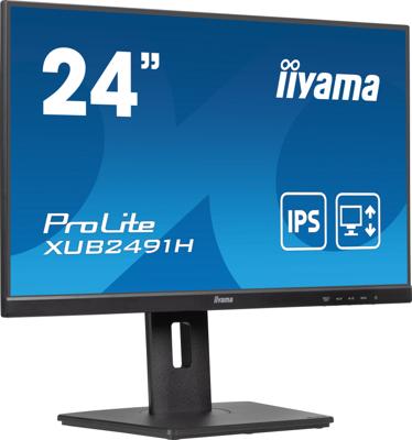 iiyama Monitor XUB2491H-B1-23,8 inch, IPS, 1920X1080/100Hz, 1H1DP, HEEFT