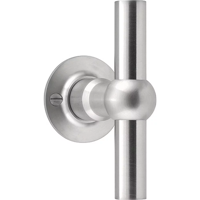 Formani FERROVIA FVT125/52 deurkruk T-model ongeveerd op rozet - mat RVS - thumbnail