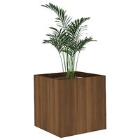 VidaXL Plantenbak 40x40x40 cm bewerkt hout bruineiken - thumbnail