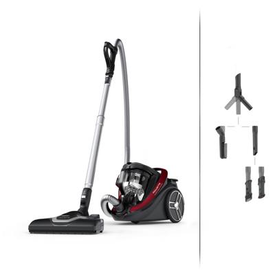 Rowenta RO7933 Silent Force Cyclonic Effitech Multi Stofzuiger zonder zak Rood Rowenta RO7933 Silent Force Cyclonic Effitech Multi Stofzuiger zonder zak Rood