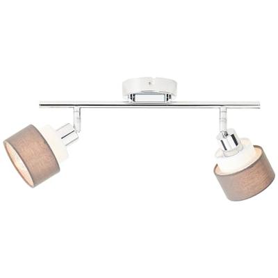 Brilliant 2-lichts plafondlampNaples chroom met wit - 99992/22