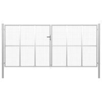 Poort 415x250 cm gegalvaniseerd staal zilverkleurig - thumbnail