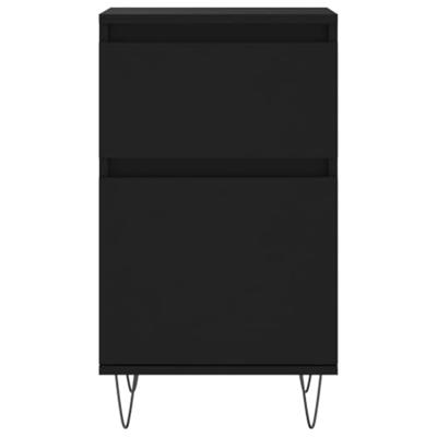 Dressoirs 2 st 40x35x70 cm bewerkt hout zwart