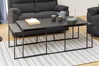 Bendt Salontafel 'Anker' Set van 3 stuks, Marmerlook, kleur Zwart - thumbnail