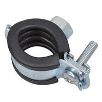 Buisklem 1/2' 21-23 mm verzinkt schroefpijpklem profielrubber beugelklem - thumbnail
