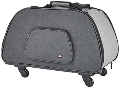 Trixie reismand trolley zwart / lichtgrijs 67x34x43 cm