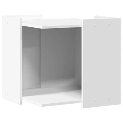 Kattenbakkast 53x53x51 cm bewerkt hout wit - thumbnail
