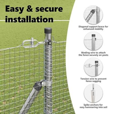 VidaXL Afrasteringspaal zilver 10 x 1,5 m (19 x 19 mm gaas) staal