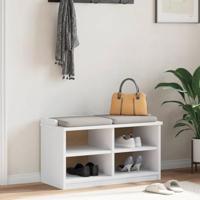 Gangbankje SANDNES wit 87x40x50 cm massief grenenhout - thumbnail