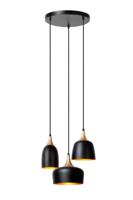 Lucide CHAYANNE - Hanglamp - Ø 30 cm - 3xE14 - Zwart - thumbnail