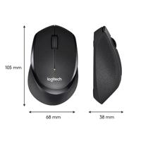 Logitech Mouse M330 Silent Plus Zwart Draadloze Muis - thumbnail
