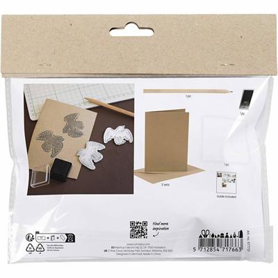 Creativ Company Mini hobbyset foam druk, kaart met duiven, beige, 1 doos Creativ Company Mini hobbyset foam druk, kaart met duiven, beige, 1 doos