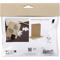 Creativ Company Mini hobbyset foam druk, kaart met duiven, beige, 1 doos - thumbnail