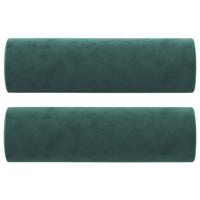 VidaXL Sierkussens 2 st 15x50 cm fluweel donkergroen - thumbnail