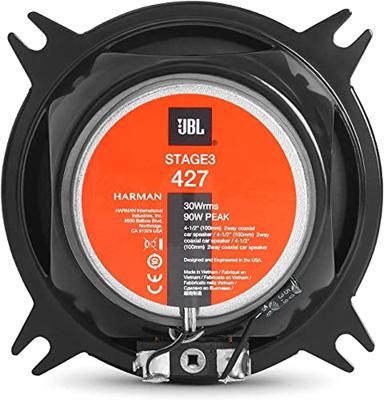 JBL Stage3 427 - 10cm Coaxiale speakers - 150 Watt piek - Zwart JBL Stage3 427 - 10cm Coaxiale speakers - 150 Watt piek - Zwart