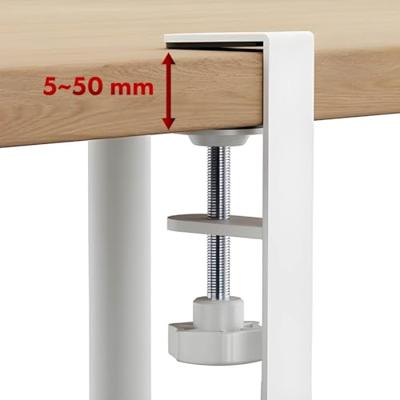 Maclean kabelopbergsysteem voor onder het bureau, max. belasting 5kg, max. 728 mm, 2 niveaus, wit, MC-102 W