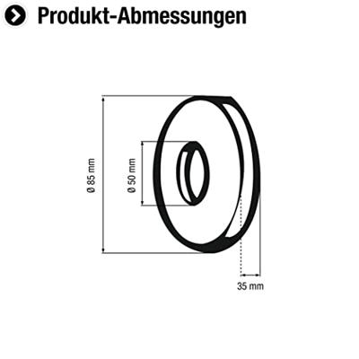 Cornat rozet 50x85mm kunststof sifon gr - tec353001r