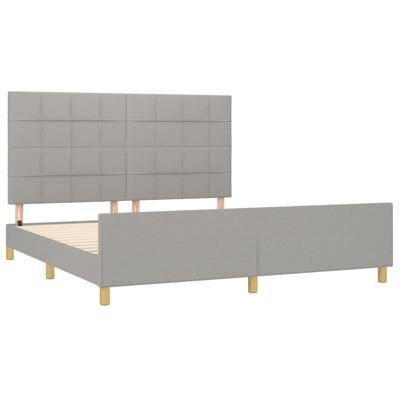 Bedframe zonder matras stof lichtgrijs 180x200 cm