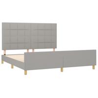 Bedframe zonder matras stof lichtgrijs 180x200 cm - thumbnail