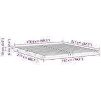 Bedframe Wasbruin 180 x 210 cm Massief grenenhout - thumbnail