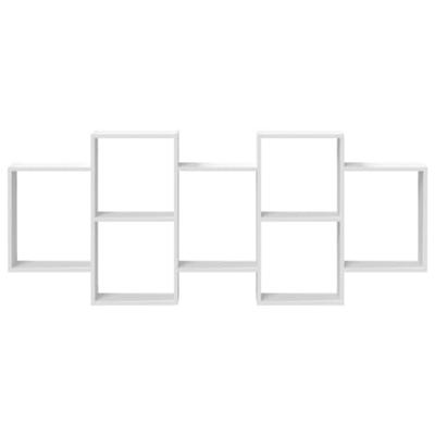 Wandschap 159x18x65 cm bewerkt hout wit