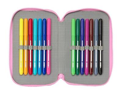 Dubbele etui Gabby's Dollhouse Party Roze 12.5 x 19.5 x 4 cm 28 Onderdelen