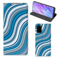 Samsung Galaxy S20 Plus | Hoesje met Magneet | Waves Blue - thumbnail