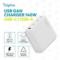 Digitus DA-10305 USB-oplader 140 W 1x USB-A, 3x USB-C Wit - thumbnail