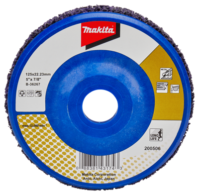 Makita Accessoires Reinigingsschijf 125mm paars - B-36267 - B-36267