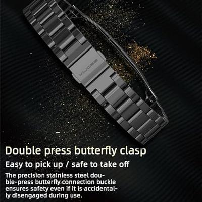 Metalen schakelarmband voor Xiaomi Mi Band 3/4/5/6/7 - Paars Metalen schakelarmband voor Xiaomi Mi Band 3/4/5/6/7 - Paars