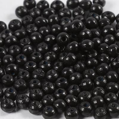 Creativ Company Houten kralen, d 5 mm, gatgrootte 1,5 mm, ca. 150 stuk, zwart, 6 gr/ 1 doos