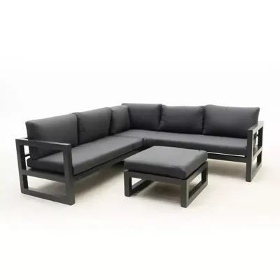 Vita Grosso loungeset hoekbank Zwart