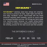 DR Strings FB5-45 Fat-Beams Medium 45-125 5-snarige basgitaarsnaren - thumbnail