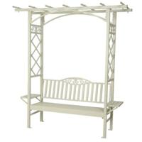 (R) Tuinbank Barolo aluminium beige 210 cm - thumbnail