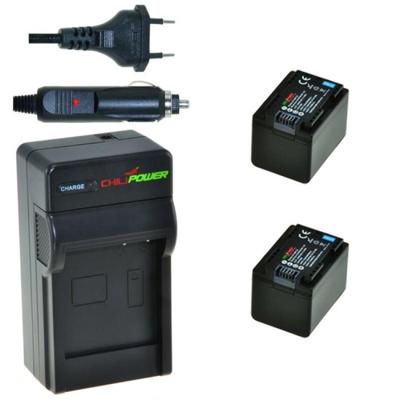 2 x BP-727 accu's voor Canon - inclusief oplader en autolader - Origineel ChiliPower 2 x BP-727 accu's voor Canon - inclusief oplader en autolader - Origineel ChiliPower