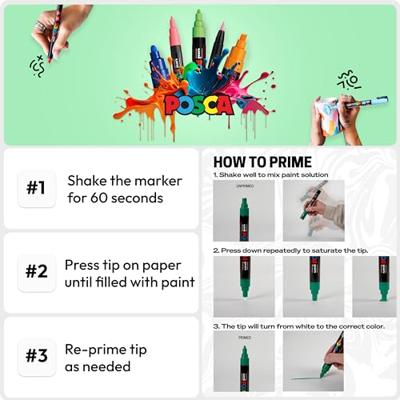 Paintmarker uni posca pc3m f zwart | 6 stuks Paintmarker uni posca pc3m f zwart | 6 stuks