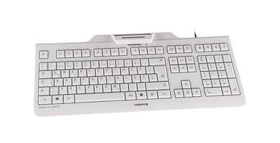 Toetsenbord met smartcardlezer Cherry JK-A0100ES-0 Wit Grijs Qwerty Spaans QWERTY