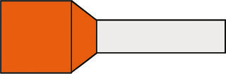Geïsoleerde Adereindhuls 4qmm Oranje penlengte = 10mm