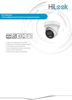 HiLook IK-4248TH-MH/P PoE complete set voor videobewaking - 1x 4-kanaals netwerk videorecorder met PoE, HDMI en VGA-uitgang en 4x 8 MP PoE Turret bewakingscamera's