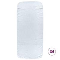 VidaXL Strandhanddoeken 6 st 400 g/m² 60x135 cm stof wit - thumbnail
