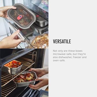 Black+Blum RVS voedseldoos klein - Maaltijdvoorbereiding - 173x127x65mm - Grijs/Rood Black+Blum RVS voedseldoos klein - Maaltijdvoorbereiding - 173x127x65mm - Grijs/Rood